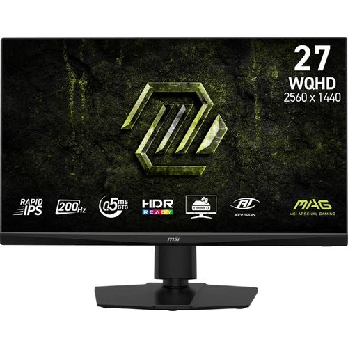 27" Монитор MSI Mag 272QPF E20, 2560x1440, IPS, 200Гц, 2хHDMI, 1хDP, черный [9s6-3cf7ca-009]