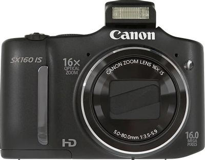 Цифровой компактный фотоаппарат Canon PowerShot SX160 IS, черный ...