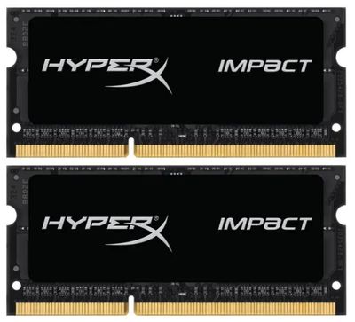 Оперативная память Kingston HyperX Impact HX321LS11IB2K2/16 DDR3L -  2x 8ГБ 2133МГц, для ноутбуков (SO-DIMM),  Ret