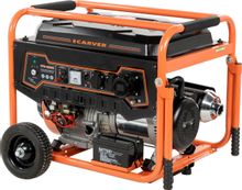 Изображение товара Бензиновый генератор CARVER PPG-8000E 6.5 кВт электростарт на колесах