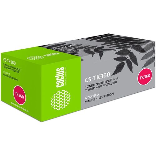 Картридж Cactus CS-TK360, TK-360, черный / CS-TK360