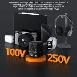 Сетевой фильтр TESSAN TS-WTA01, черный