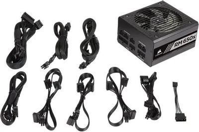 Блок питания Corsair RM650X, 650Вт, 140мм, черный, retail [cp