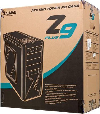 Отзывы на Корпус ATX Zalman Z9 Plus, Midi-Tower, без БП, черный в