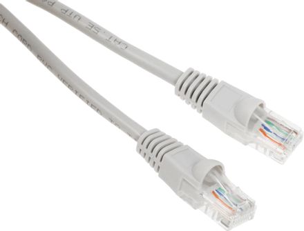 Патч-корд Buro UTP-5E-7M-G литой (molded), UTP, кат.5E, 7м, 4 пары, 26AWG,  алюминий омедненный,  многожильный,  серый