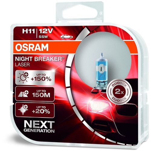 Лампа автомобильная галогенная Osram 64211NL-HCB, H11, 12В, 55Вт, 2шт