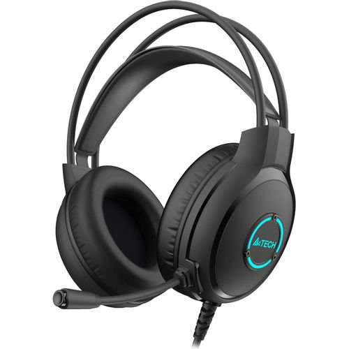 Гарнитура A4TECH Fstyler FH300U, для компьютера, мониторные, проводные, черный [fh300u black]