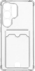 Чехол (клип-кейс) ZIBELINO Silicone Card Holder, для Samsung Galaxy S25 Ultra, прозрачный