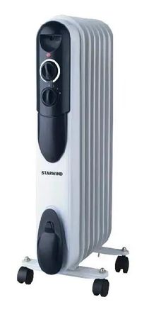 Масляный радиатор StarWind SHV3002, 2000Вт, 9 секций, белый