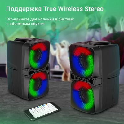 Колонка портативная Digma D-PS1505, 20Вт, черный [sp1505b] – купить в ...