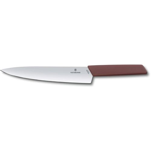 Нож кухонный Victorinox Swiss Modern, разделочный, 200мм, заточка прямая, стальной, черный [6.9013.20b] VICTORINOX