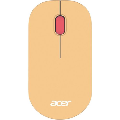Мышь беспроводная Acer OMR205, радио, оптическая, USB, 1200dpi, розовый и бежевый [zl.mceee.02l]