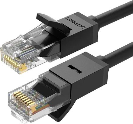 Патч-корд UGREEN NW102 литой (molded), UTP, кат.6, 3м, 4 пары, 26AWG,  медь,  многожильный,  черный