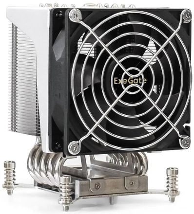 Устройство охлаждения (кулер) EXEGATE ESNK-P0050AP4.PWM.4U.2011.Cu,  4-pin,  92мм,  черный,  retail [ex293433rus]