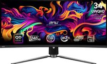 Изображение товара 34" Монитор MSI MPG 341CQPX,  3440x1440,  QD OLED,  240Гц,  2хHDMI,  1хDP,  изогнутый, черный [9s6-3dd04t-036]