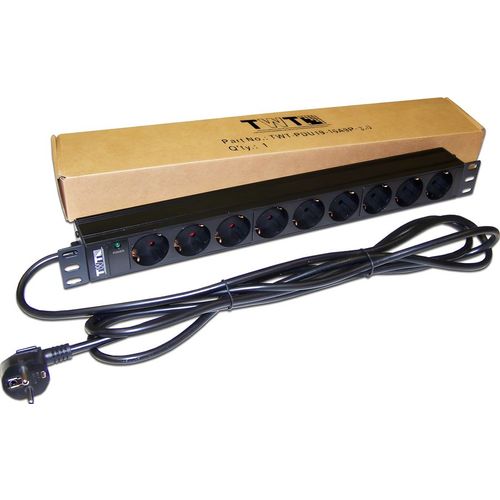 Блок распределения питания LanMaster TWT-PDU19-16A9P-3.0, горизонт.размещ., SchukoХ9, Тип вход. тока 16A, 3м — цена и наличие Блок распределения питания LanMaster TWT-PDU19-16A9P-3.0, горизонт.размещ., SchukoХ9, Тип вход. тока 16A, 3м