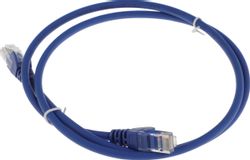 Патч-корд LanMaster вилка RJ-45,  вилка RJ-45,  кат.5E,  LSZH,  1м,  синий