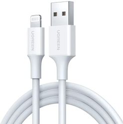 Изображение товара Кабель UGREEN US155,  Lightning (m) -  USB (m),  2м,  MFI,  белый [20730]