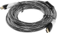 Изображение товара Кабель HDMI 5м вер 1.4 GOLD с ферритовым фильтром серый