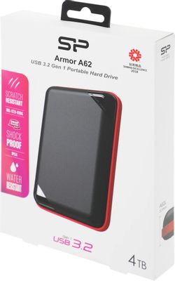 4ТБ Внешний диск HDD Silicon Power Armor A62 SP040TBPHD62LS3K, USB