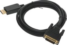 Изображение товара Кабель аудио-видео Buro 1.1v,  DisplayPort (m) -  DVI-D (Dual Link) (m),  2м, GOLD,  черный [bhp dpp_dvi-2]