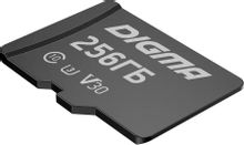 Карта памяти microSDXC UHS-I U3 Digma 256 ГБ, 90 МБ/с, Class 10, CARD30 ...