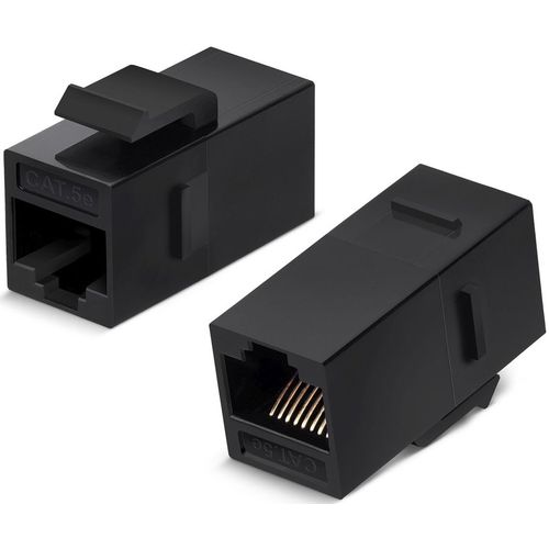 Адаптер Cabeus CA-KJ-8P8C-C5E проходн. Keystone RJ45 1 кат.5E UTP бронз. черн.