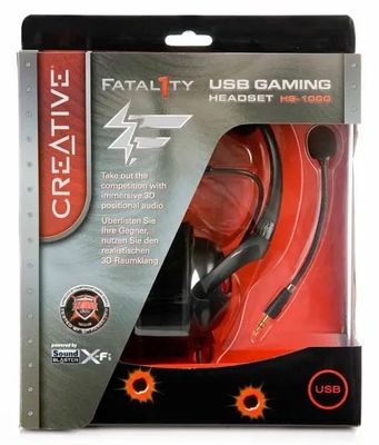Гарнитура Creative HS-1000 Fatal1ty Gaming, черный [51ef0210aa001