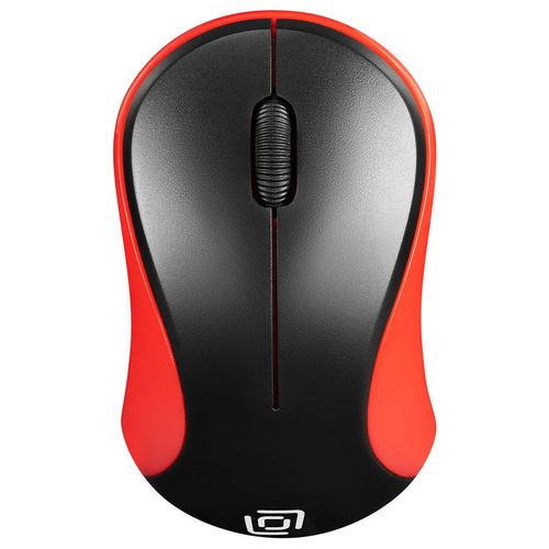 Мышь беспроводная Oklick 605SW, радио, оптическая, USB, 1200dpi, черный и красный [384110]