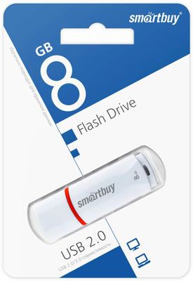 Флешка USB SMARTBUY Crown 8ГБ, USB2.0, белый [sb8gbcrw-w] – купить в ...