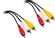 Изображение товара Кабель аудио-видео NingBo 3хRCA (m) -  3хRCA (m),  1м, черный [jaac027-1]