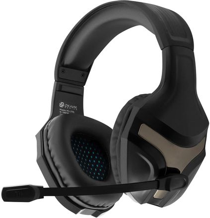 Гарнитура игровая Oklick HS-L370G ECLIPSE,  для компьютера, мониторные,  проводные, черный [1090730]