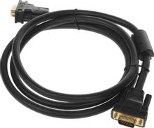 Изображение товара Кабель аудио-видео UGREEN VG101,  VGA (m) -  VGA (m),  1.5м, GOLD,  ф/фильтр,  черный [11630]