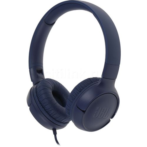 Наушники JBL Tune 500, 3.5 мм, накладные, синий [jblt500blu]