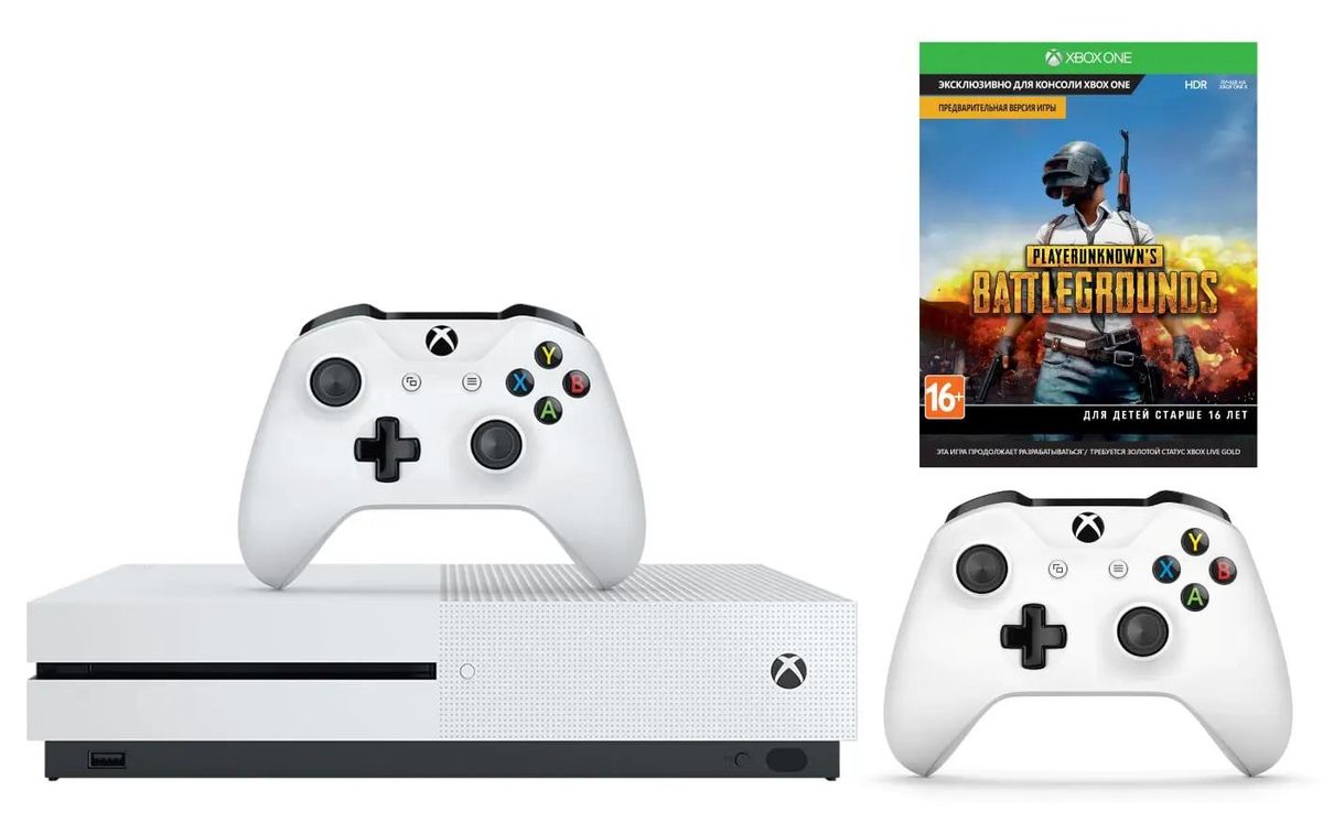 Характеристики Игровая консоль Microsoft Xbox One S +игра: PUBG +PlayerUnkn  код, XboxLG 1м, GPass 1м, геймпад, 234-00311, 1ТБ (1083679) смотреть в  СИТИЛИНК