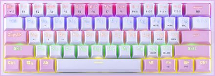 Клавиатура Redragon Fizz, проводная, USB, механическая, розовый [70672]