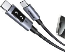 Изображение товара Кабель UGREEN L509,  USB Type-C (m) -  USB Type-C (m),  1м,  5A,  черный / серый [35501]