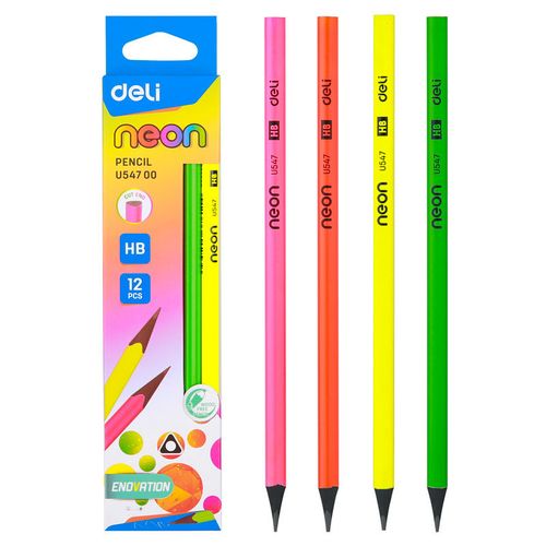 Карандаш Deli EU54700 EU54700, трехгранный, пластик, коробка, 12 12 шт./кор.