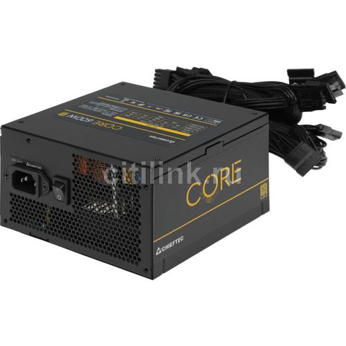 Блок питания CHIEFTEC Core BBS-600S, 600Вт, 80 PLUS GOLD, 120мм, черный, retail — цена и наличие Блок питания CHIEFTEC Core BBS-600S, 600Вт, 80 PLUS GOLD, 120мм, черный, retail