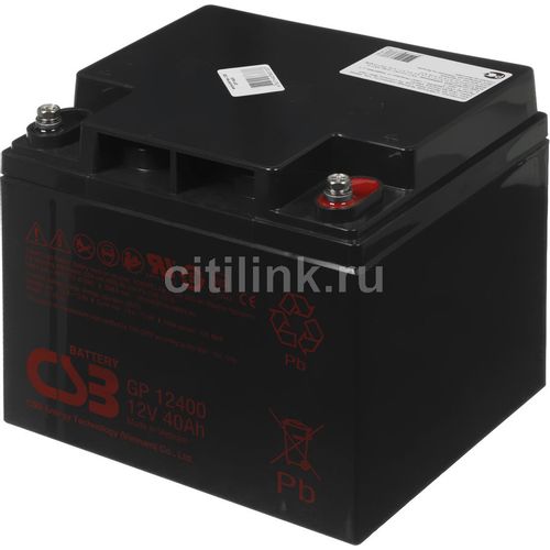 Аккумуляторная батарея CSB GP12400 для ИБП, 12В, 40Ач