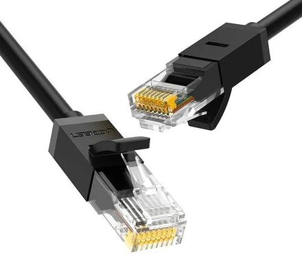 Патч-корд UGREEN NW102 литой (molded), U/UTP, кат.6, 20м, 4 пары, 26AWG,  медь,  многожильный,  черный