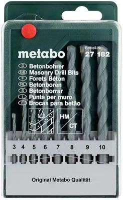 Обзор товара набор сверл METABO 627182000, по бетону/кирпичу/камню, 8шт ...