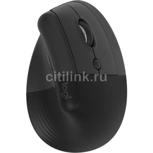 Мышь беспроводная Logitech Lift, Bluetooth/Радио, вертикальная, оптическая, USB, 4000dpi, графитовый [910-006479]