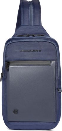 Рюкзак слинг Piquadro Orion CA6625S136/BLU синий ткань переработанная
