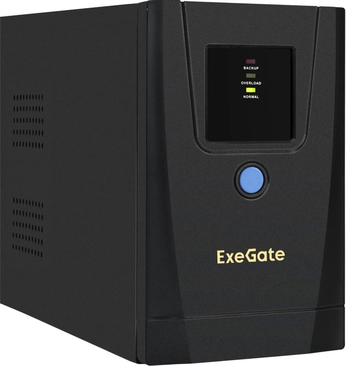 Источник бесперебойного питания ExeGate SpecialPro UNB-1000.LED.AVR.1SH.2C13 / 1000 ВА / 550 Вт / 1 x CEE 7 (евророзетка), 2 x IEC 320 C13