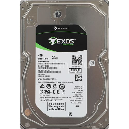 4ТБ Жесткий диск Seagate Exos 7E10 ST4000NM001B, SAS 3.0, 3.5", 7200об/мин