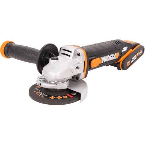 Угловая шлифмашина WORX WX800, аккумуляторная, с 2 АКБ