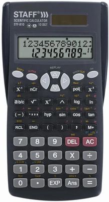 Калькулятор STAFF STF-810,  10+2-разрядный, черный