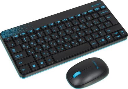 Комплект (клавиатура+мышь) Logitech MK240, USB, беспроводной, черный [920-005790]