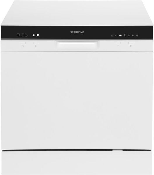 Посудомоечная машина StarWind STDT401,  компактная, настольная, 55см, загрузка 8 комплектов, белая